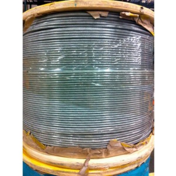 Southern Wire 250' 1/4in Diameter Vinyl Coated 5/16in Diameter 7x19 Galvanized Aircraft Cable 001800-00270